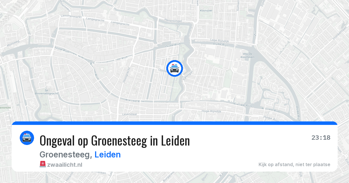 Ongeval op Groenesteeg in Leiden — 28 jun 2026