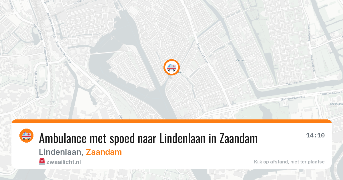 Ambulance met spoed naar Lindenlaan in Zaandam — 14 jul 2026