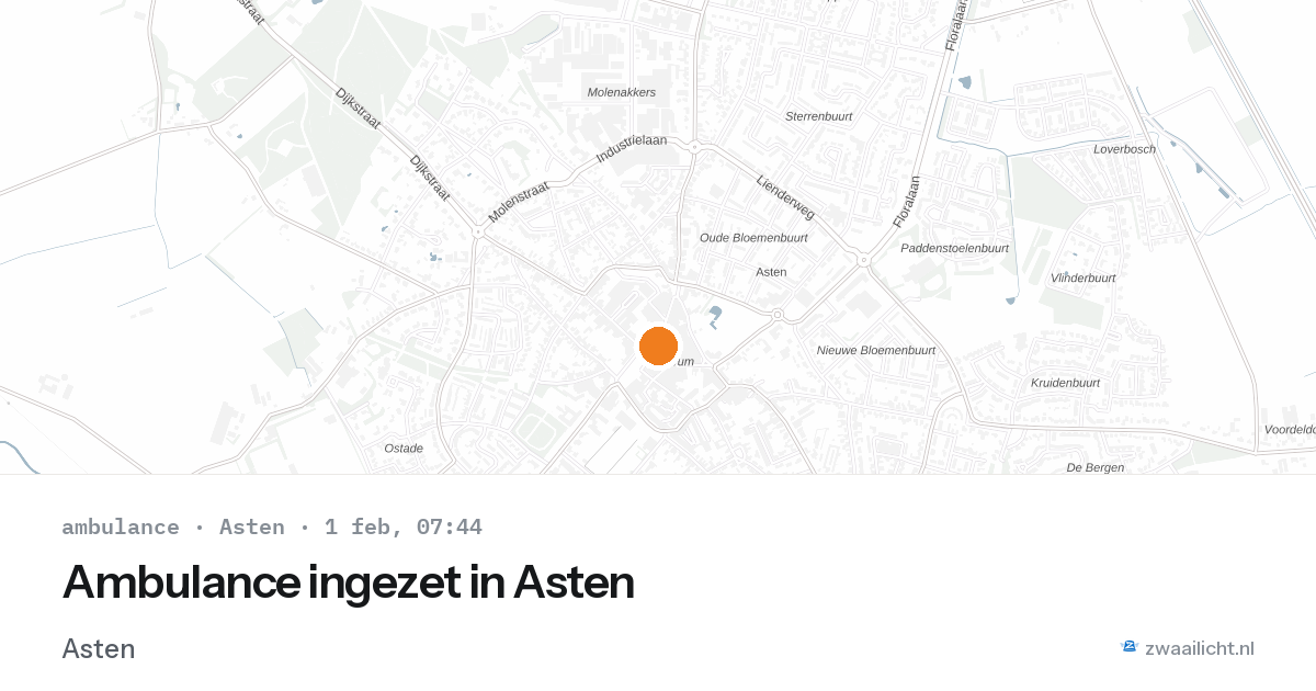 Ambulance ingezet in Asten — 1 feb 2026