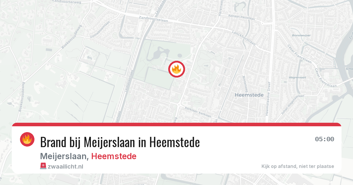 Brand bij Meijerslaan in Heemstede — 21 apr 2026