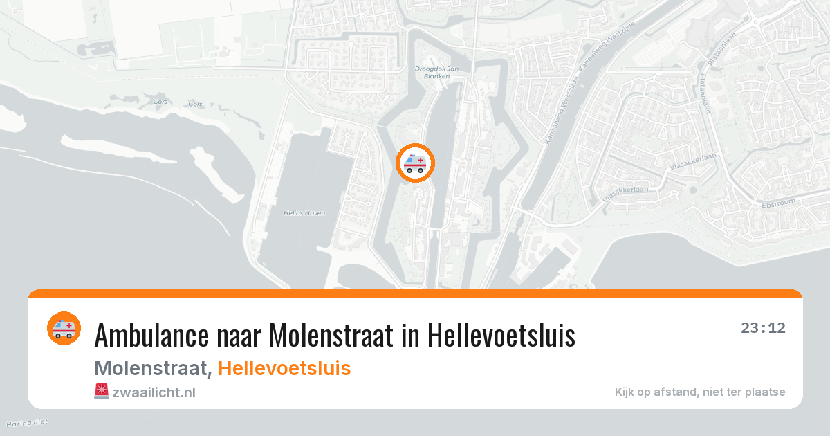 Ambulance naar Molenstraat in Hellevoetsluis — 27 jun 2026