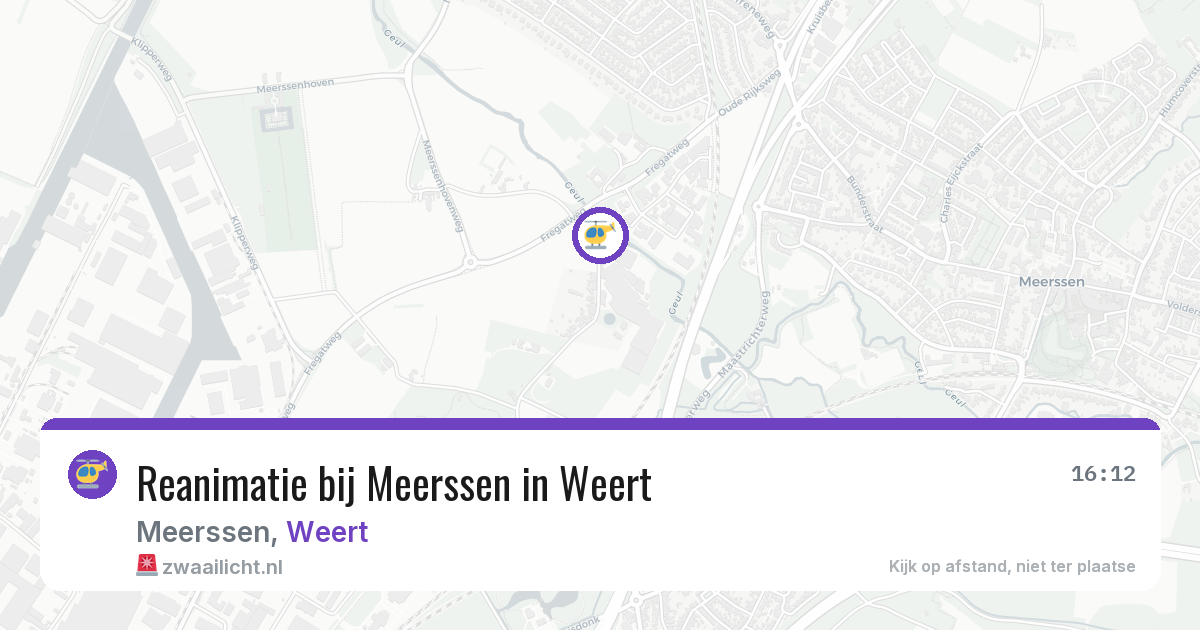 Reanimatie bij Meerssen in Weert — 1 aug 2026