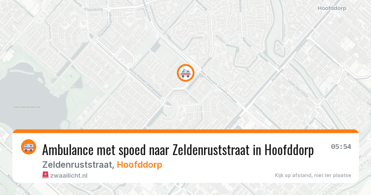 Ambulance met spoed naar Zeldenruststraat in Hoofddorp — 23 feb 2026