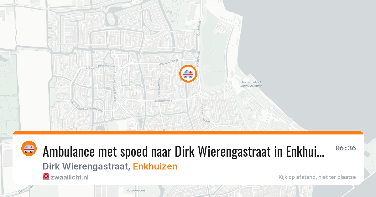 Ambulance met spoed naar Dirk Wierengastraat in Enkhuizen — 11 mei 2026