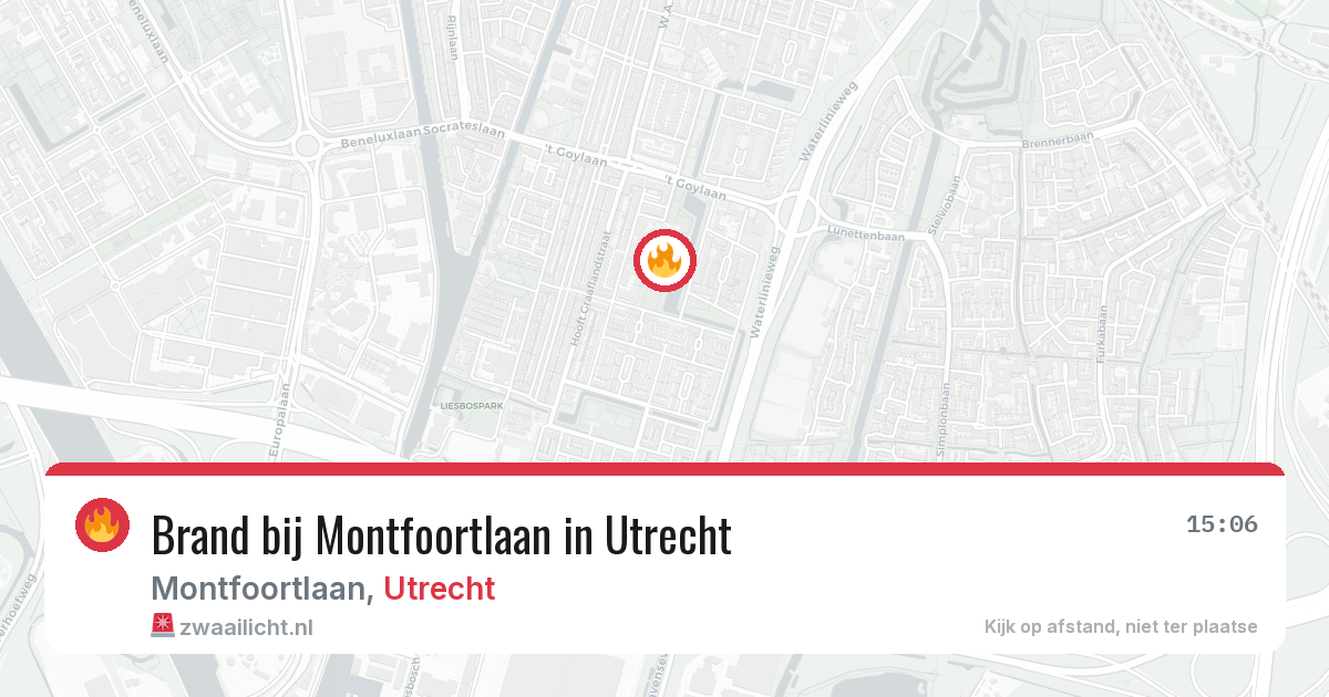 Brand bij Montfoortlaan in Utrecht — 8 mei 2026