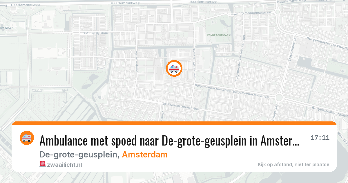 Ambulance met spoed naar De-grote-geusplein in Amsterdam — 13 aug 2026