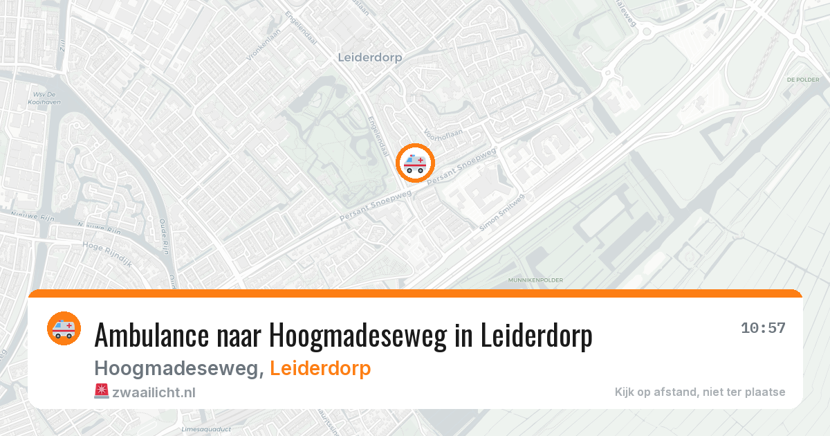 Ambulance naar Hoogmadeseweg in Leiderdorp — 15 jun 2026