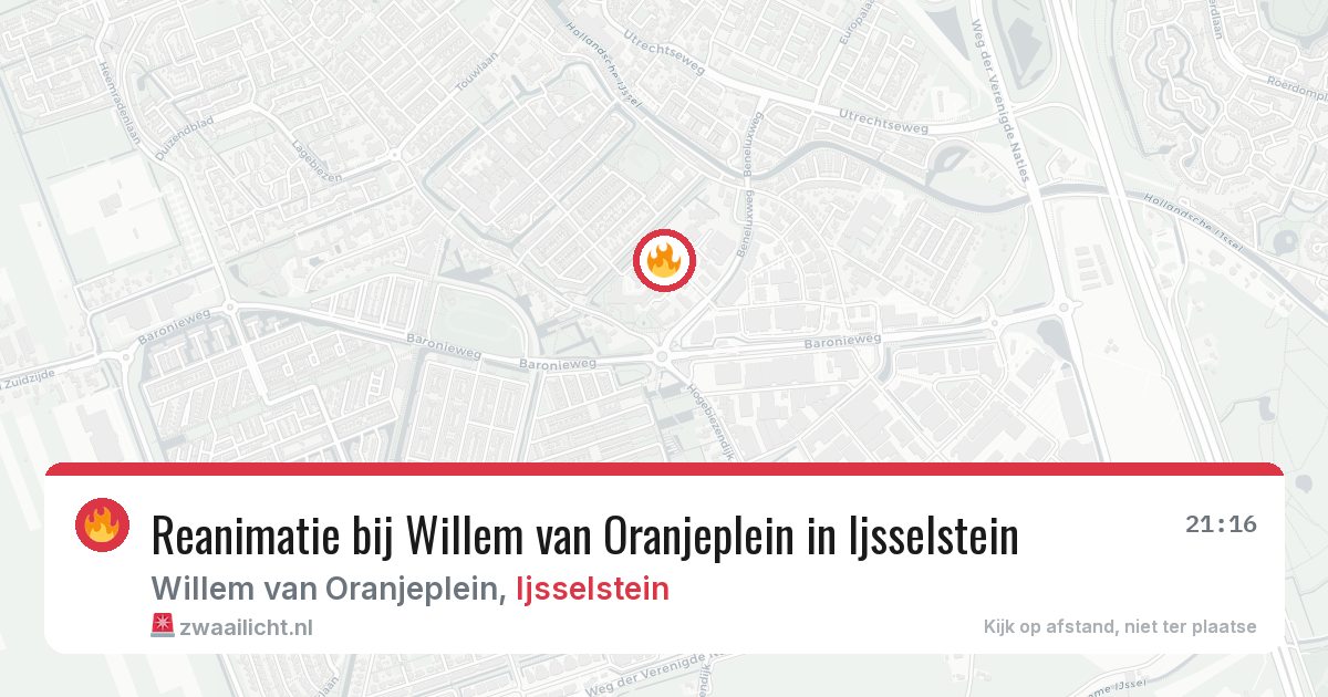 Reanimatie bij Willem van Oranjeplein in Ijsselstein — 17 jun 2026
