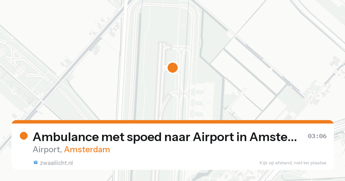 Ambulance met spoed naar Airport in Amsterdam — 15 mei 2026