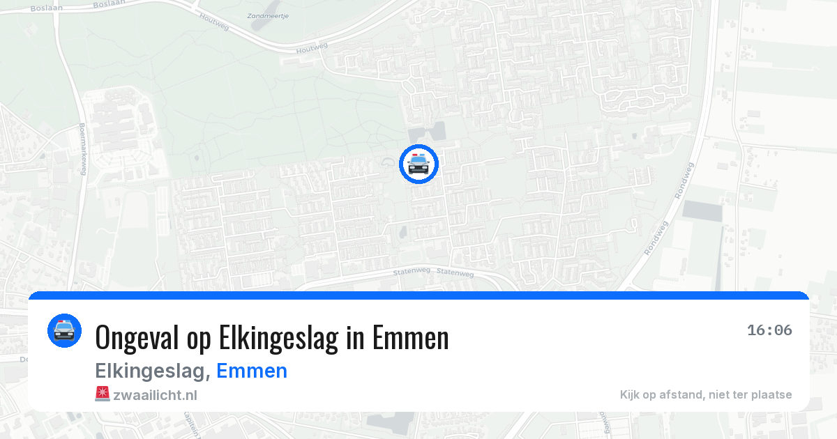 Ongeval op Elkingeslag in Emmen — 12 apr 2026