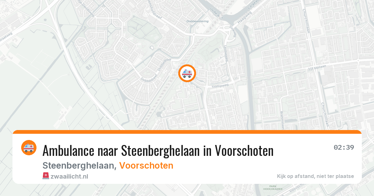 Ambulance naar Steenberghelaan in Voorschoten — 16 jul 2026