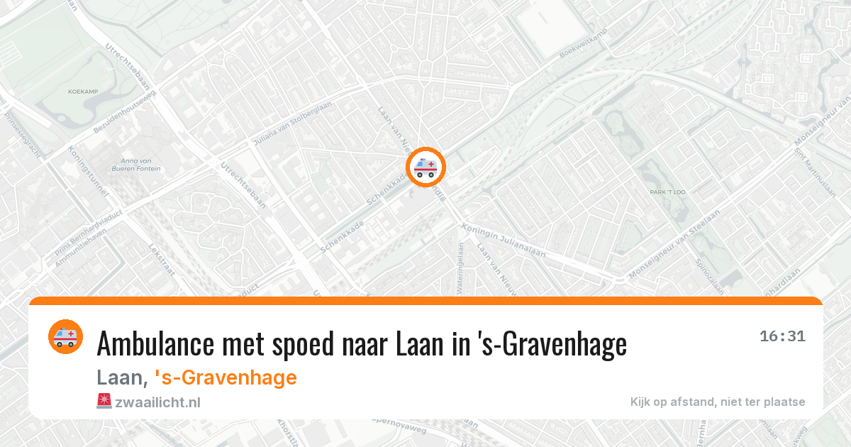 Ambulance met spoed naar Laan in 's-Gravenhage — 12 jul 2026