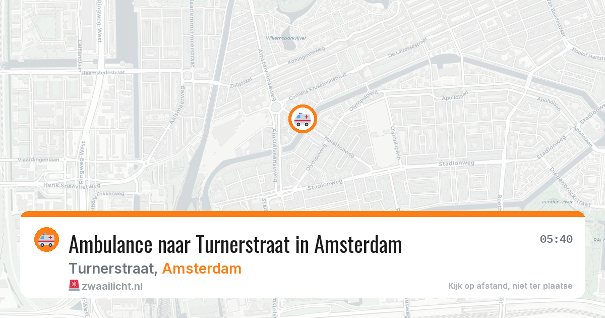 Ambulance naar Turnerstraat in Amsterdam — 29 apr 2026