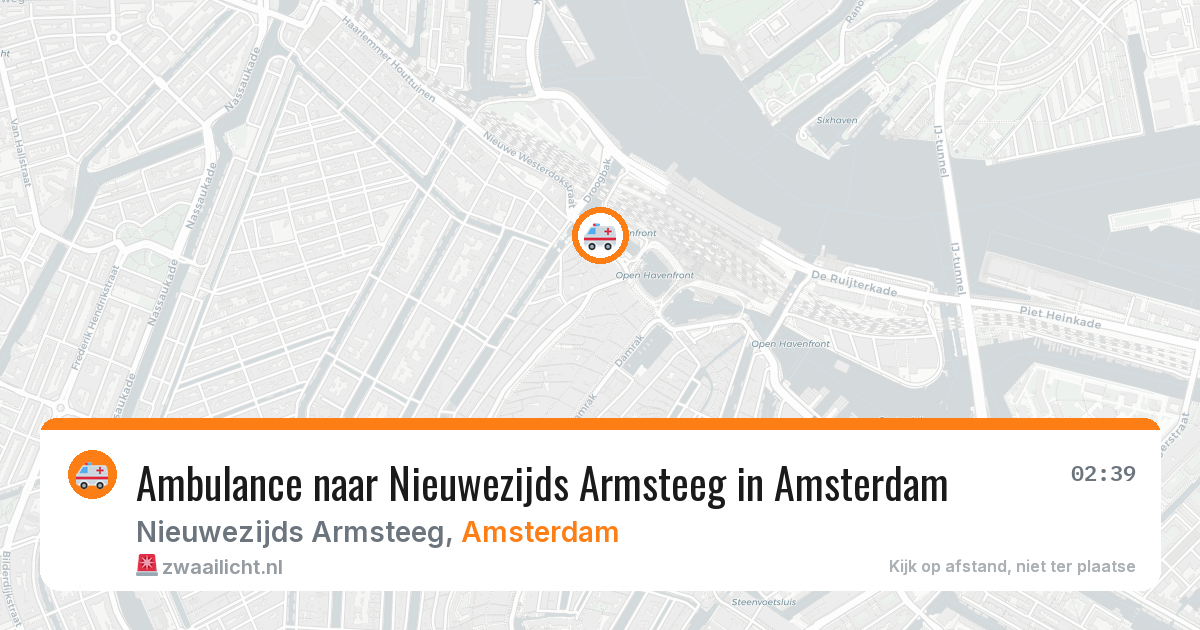 Ambulance naar Nieuwezijds Armsteeg in Amsterdam — 8 aug 2026