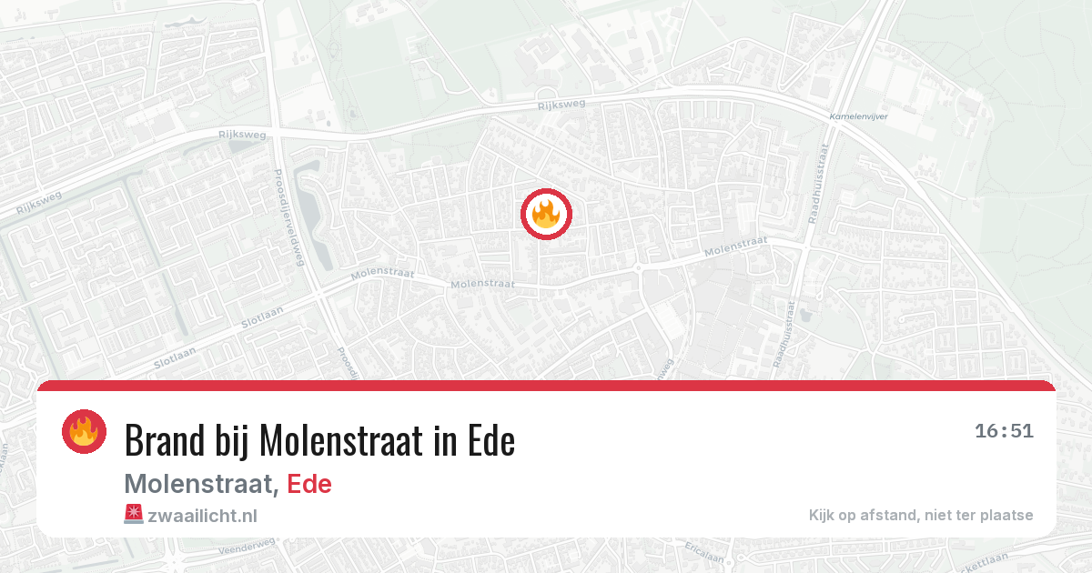 Brand bij Molenstraat in Ede — 13 aug 2026