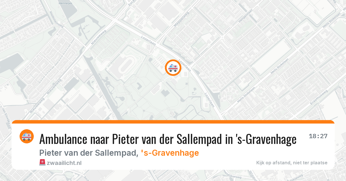 Ambulance naar Pieter van der Sallempad in 's-Gravenhage — 10 jul 2026