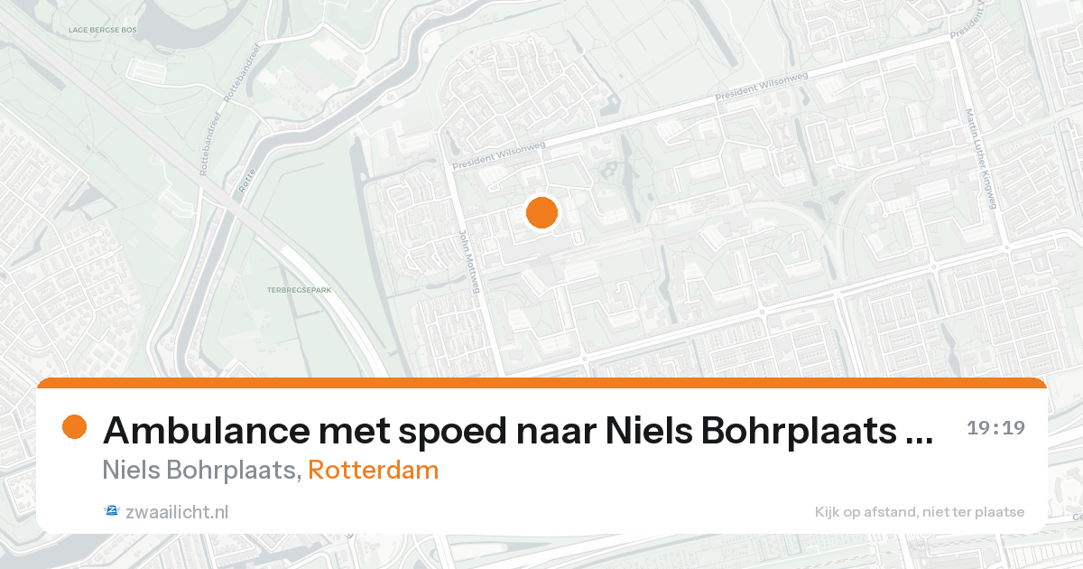 Ambulance met spoed naar Niels Bohrplaats in Rotterdam — 24 aug 2026