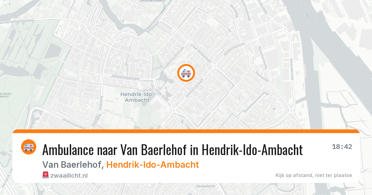Ambulance naar Van Baerlehof in Hendrik-Ido-Ambacht — 1 jun 2026
