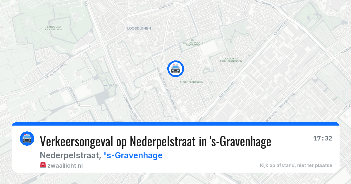 Verkeersongeval op Nederpelstraat in 's-Gravenhage — 18 mrt 2026
