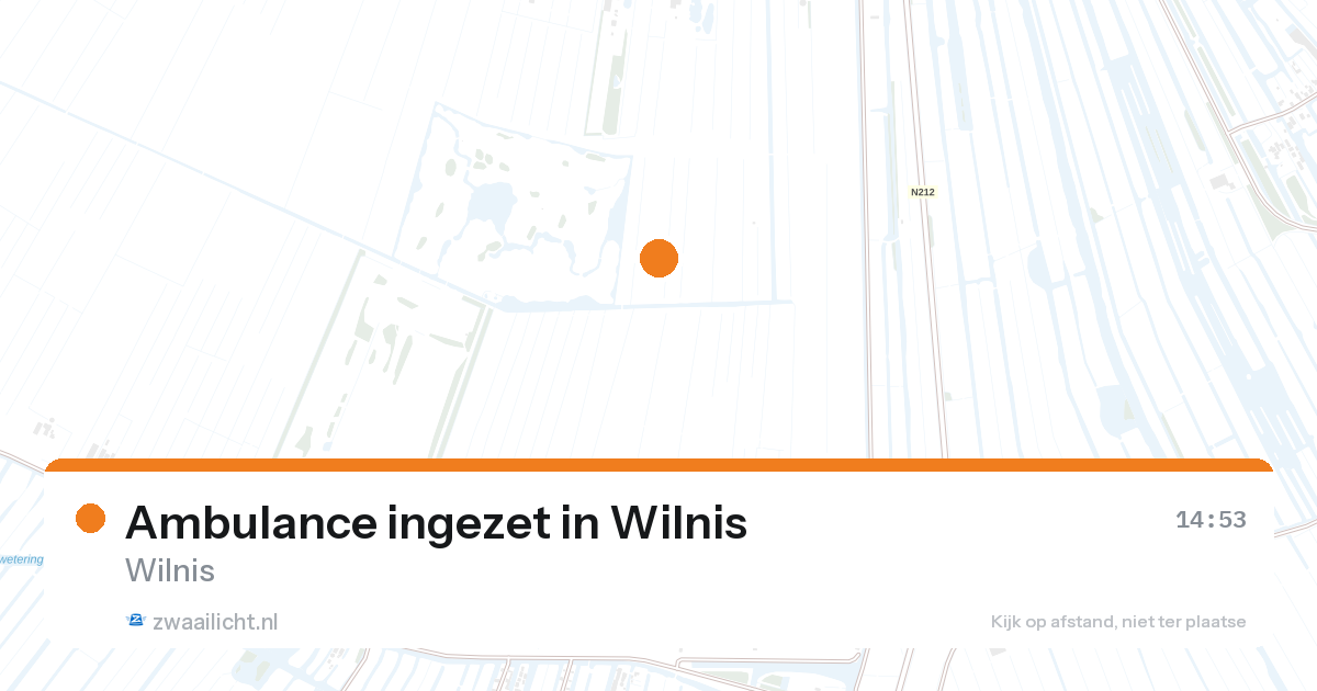 Ambulance ingezet in Wilnis — 27 aug 2026