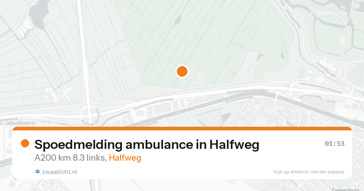 Spoedmelding ambulance in Halfweg — 23 aug 2026