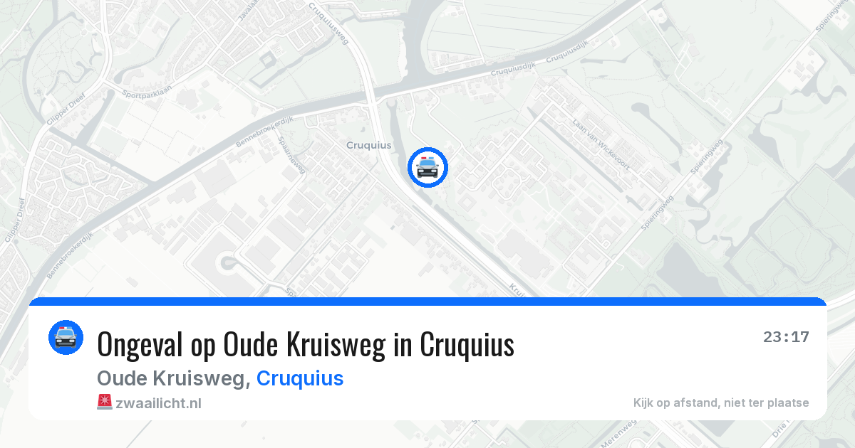 Ongeval op Oude Kruisweg in Cruquius — 21 mrt 2026