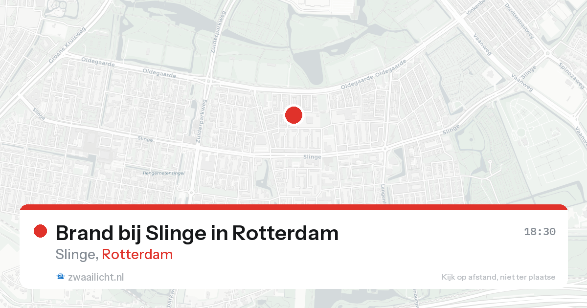 Brand bij Slinge in Rotterdam — 17 aug 2026