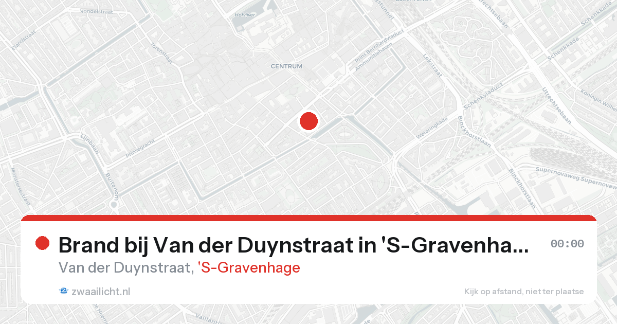 Brand bij Van der Duynstraat in 'S-Gravenhage — 22 aug 2026
