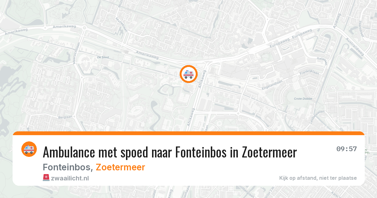 Ambulance met spoed naar Fonteinbos in Zoetermeer — 8 apr 2026