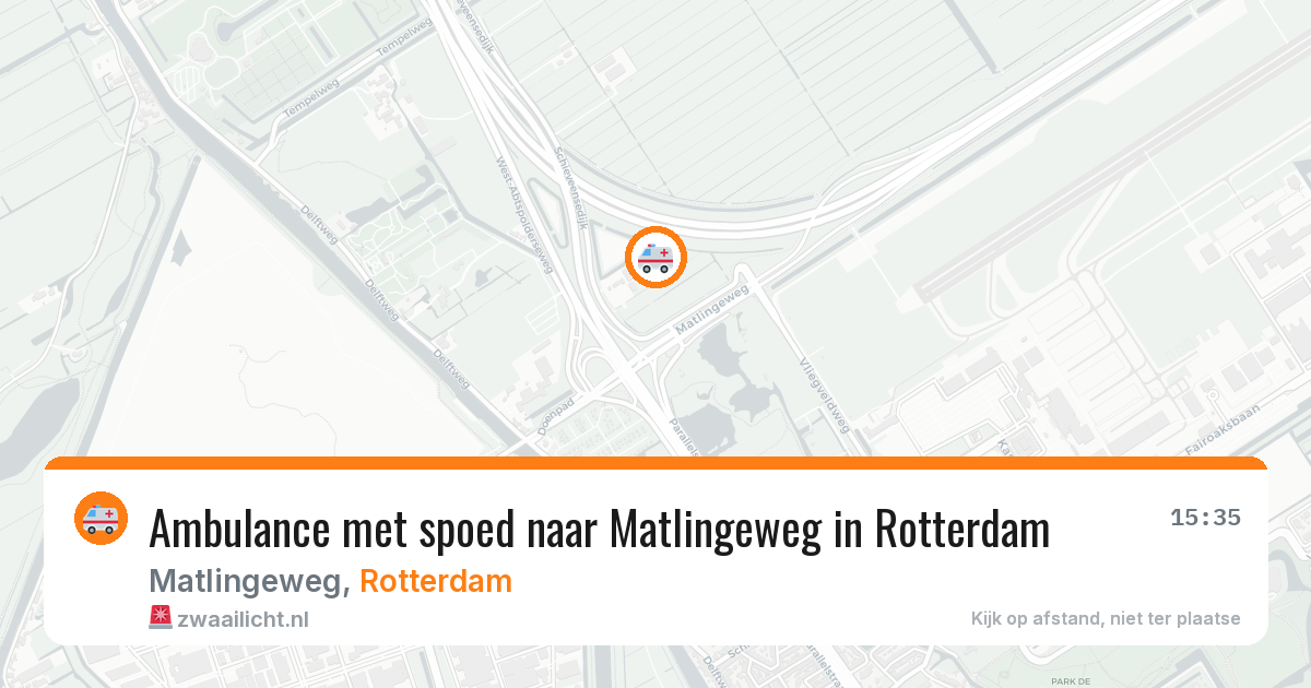 Ambulance met spoed naar Matlingeweg in Rotterdam — 16 jul 2026