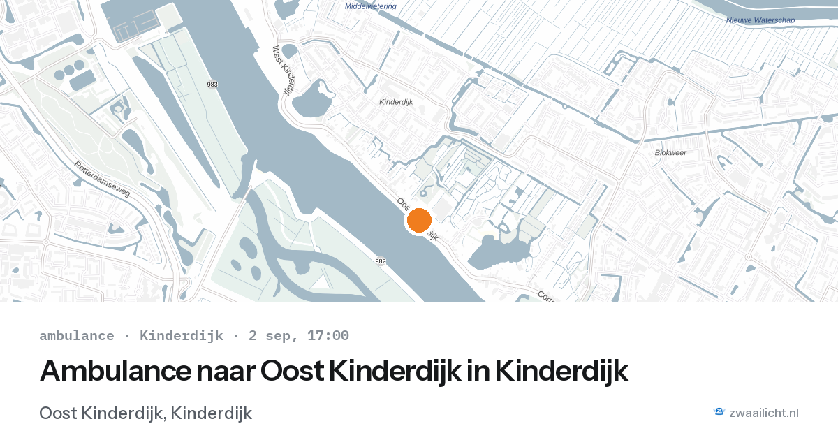 Ambulance naar Oost Kinderdijk in Kinderdijk — 2 sep 2026