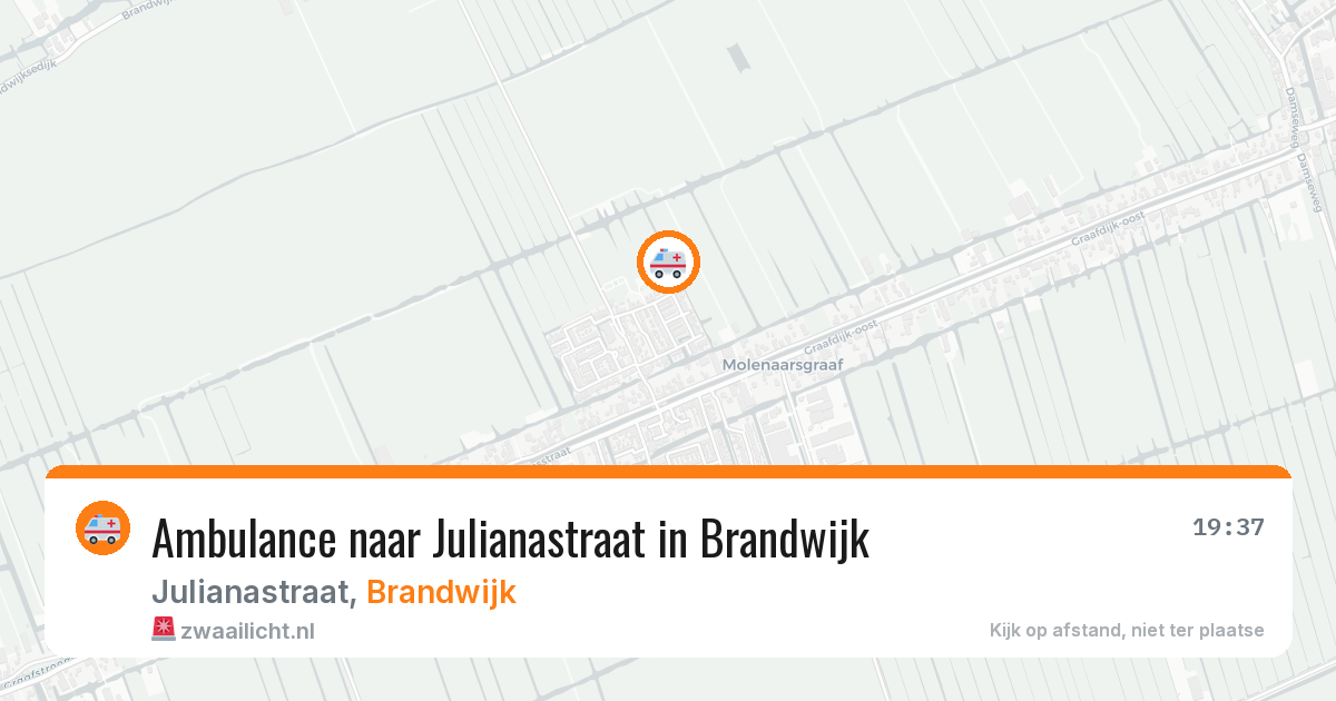 Ambulance naar Julianastraat in Brandwijk — 2 jun 2026