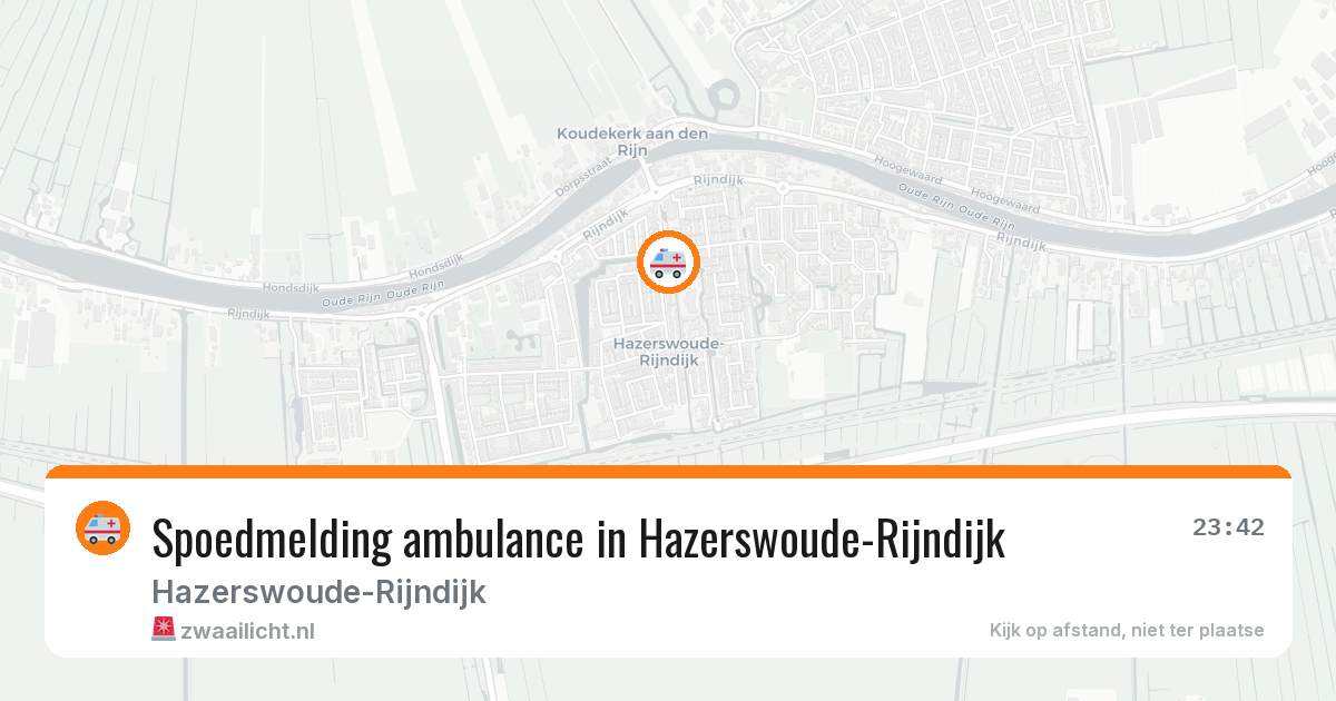 Spoedmelding ambulance in Hazerswoude-Rijndijk — 6 jul 2026