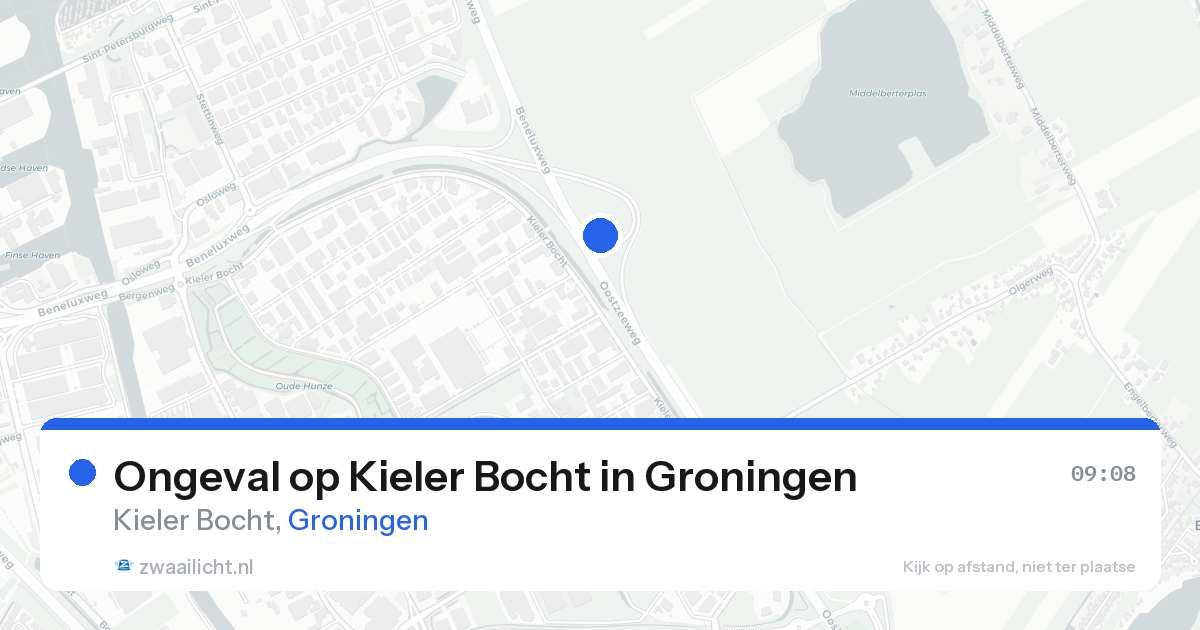 Ongeval op Kieler Bocht in Groningen — 17 aug 2026