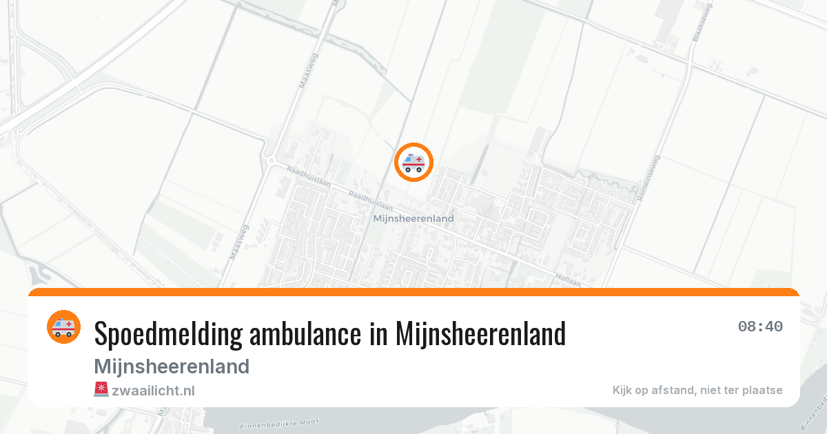 Spoedmelding ambulance in Mijnsheerenland — 11 jun 2026