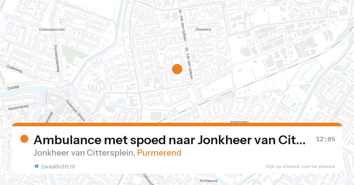 Ambulance met spoed naar Jonkheer van Cittersplein in Purmerend — 28 aug 2026