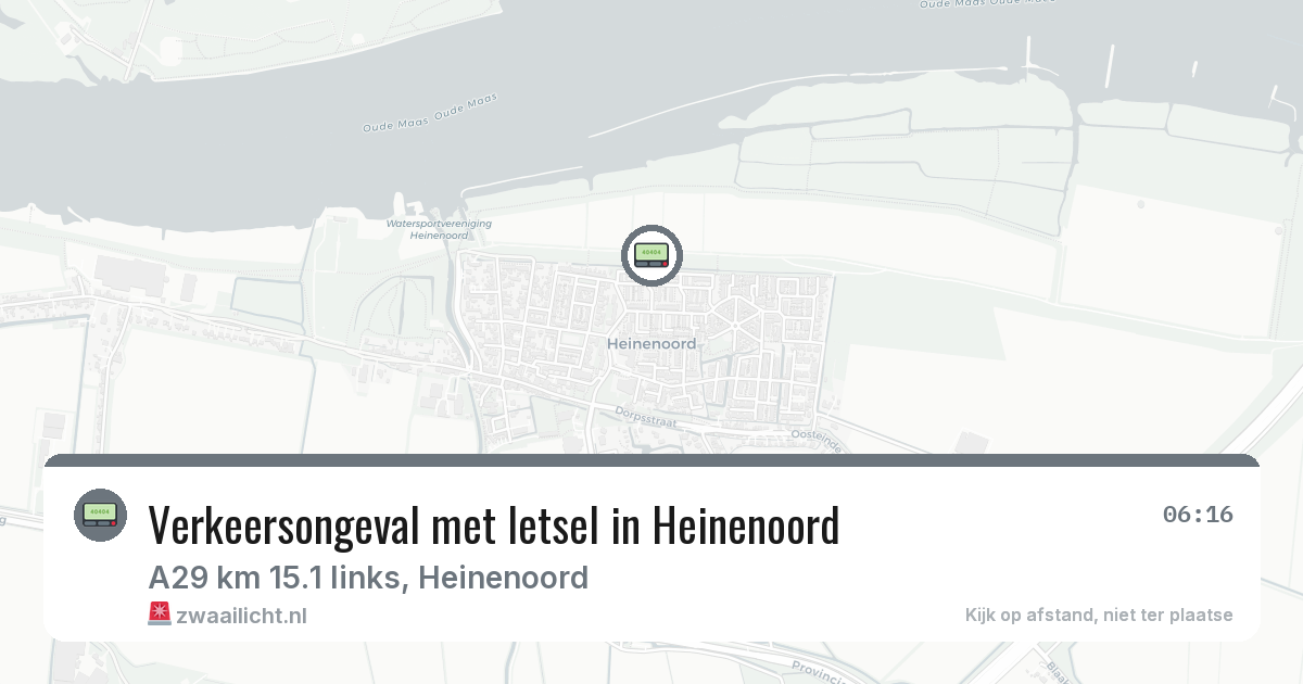 Verkeersongeval met letsel in Heinenoord — 9 feb 2026