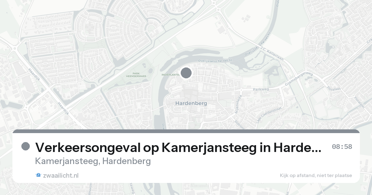 Verkeersongeval op Kamerjansteeg in Hardenberg — 17 aug 2026