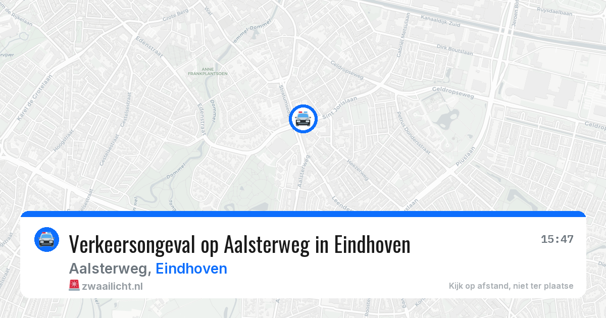 Verkeersongeval op Aalsterweg in Eindhoven — 28 mei 2026