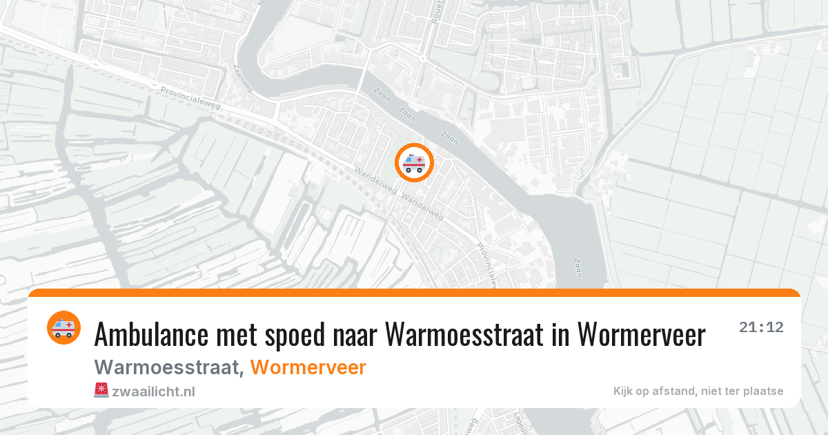 Ambulance met spoed naar Warmoesstraat in Wormerveer — 29 jun 2026