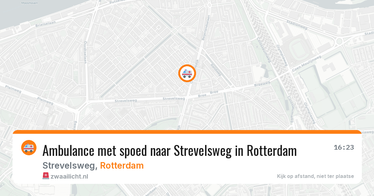 Ambulance met spoed naar Strevelsweg in Rotterdam — 26 mrt 2026
