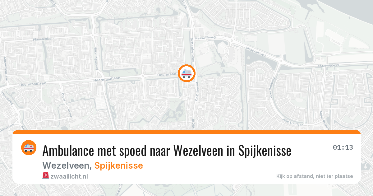 Ambulance met spoed naar Wezelveen in Spijkenisse — 30 jan 2026