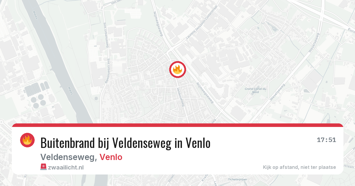 Buitenbrand bij Veldenseweg in Venlo — 28 mei 2026