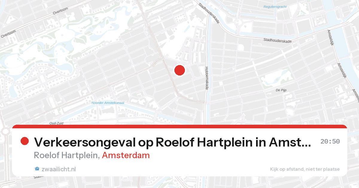 Verkeersongeval op Roelof Hartplein in Amsterdam — 28 aug 2026