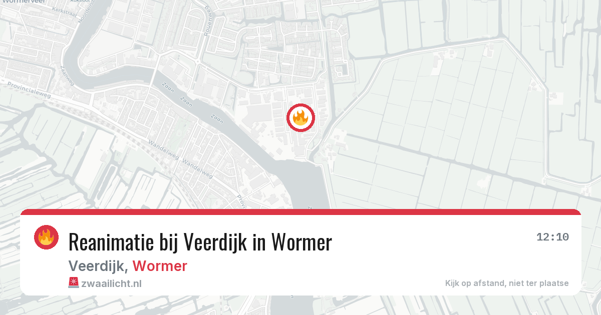 Reanimatie bij Veerdijk in Wormer — 18 apr 2026