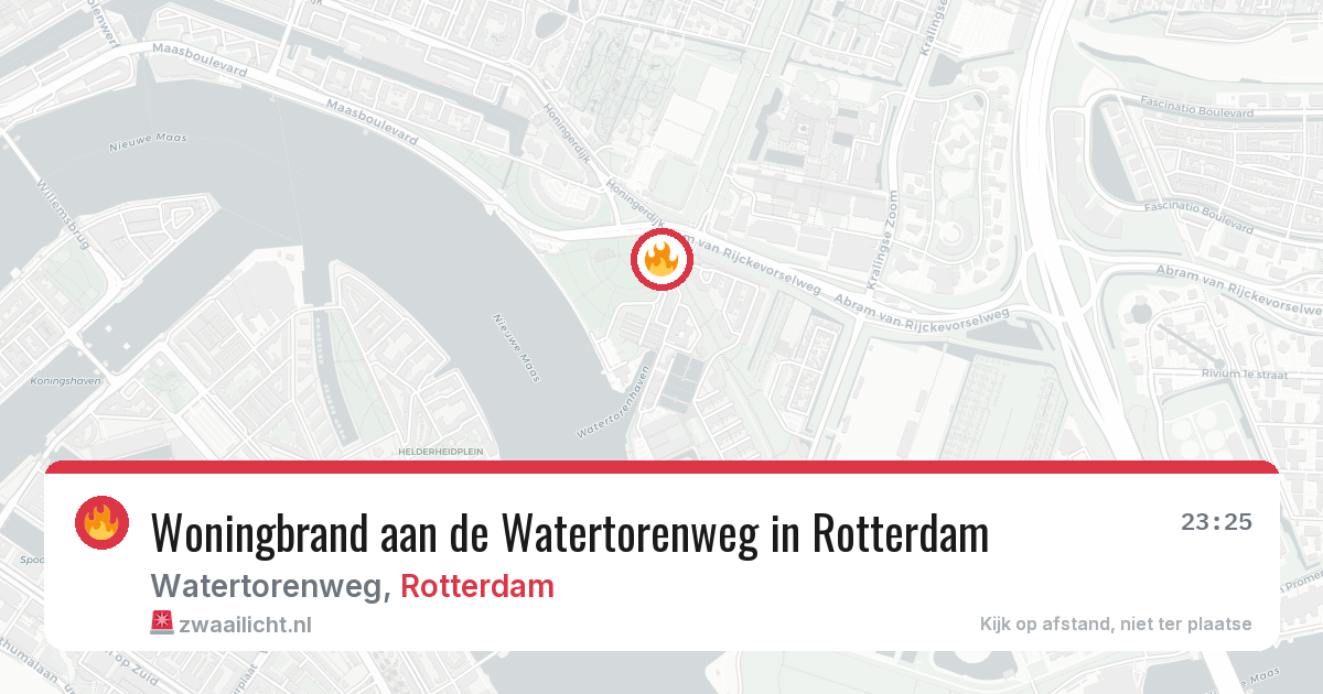 Woningbrand aan de Watertorenweg in Rotterdam — 6 aug 2026