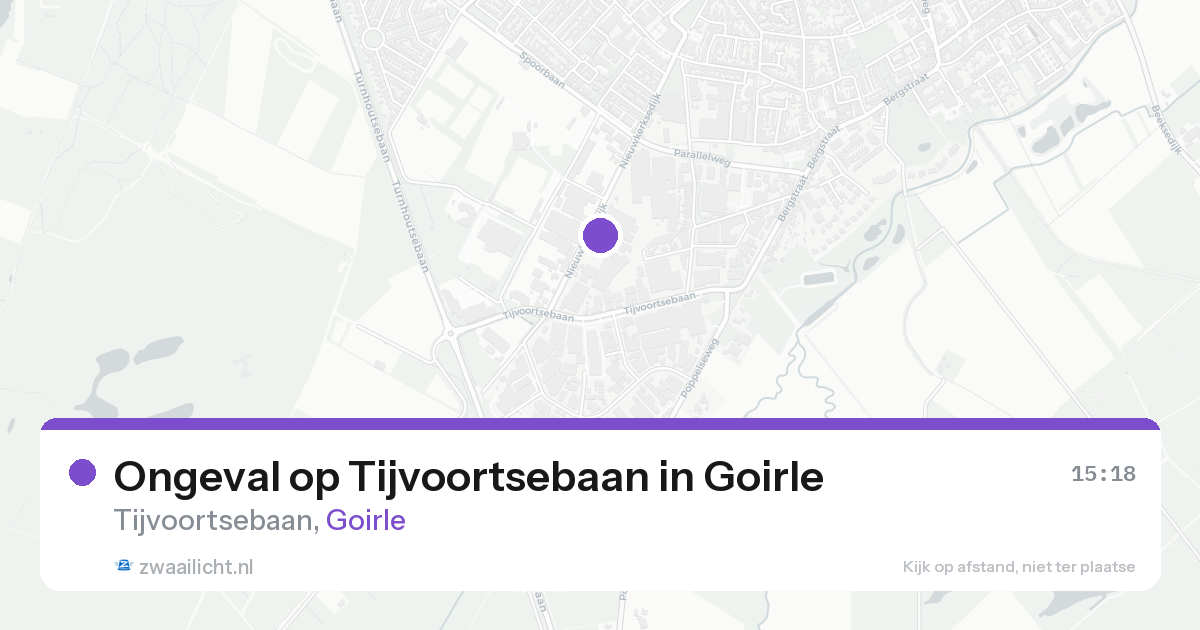 Ongeval op Tijvoortsebaan in Goirle — 25 aug 2026