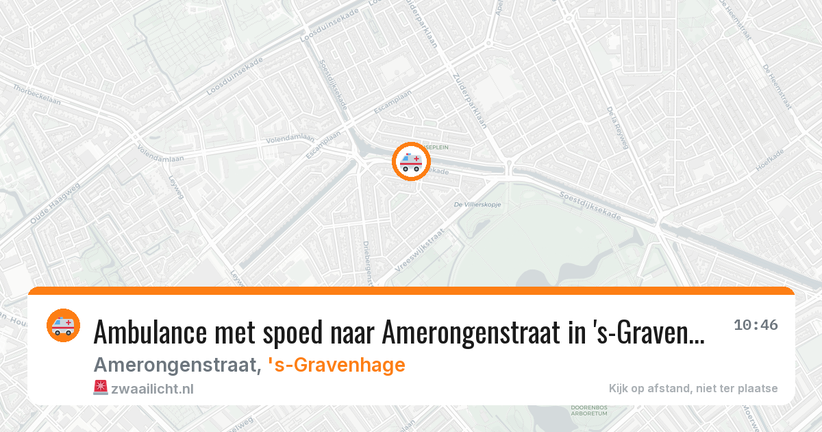 Ambulance met spoed naar Amerongenstraat in 's-Gravenhage — 14 mei 2026