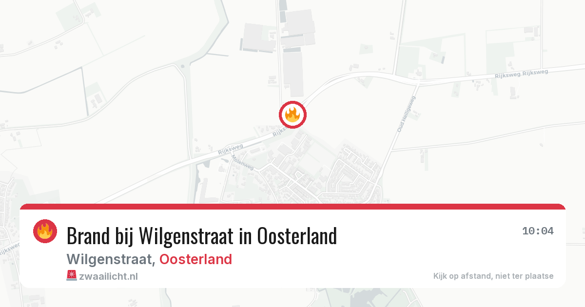 Brand bij Wilgenstraat in Oosterland — 8 mei 2026
