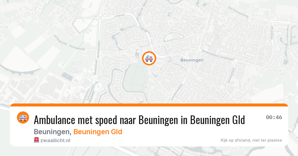 Ambulance met spoed naar Beuningen in Beuningen Gld — 15 apr 2026